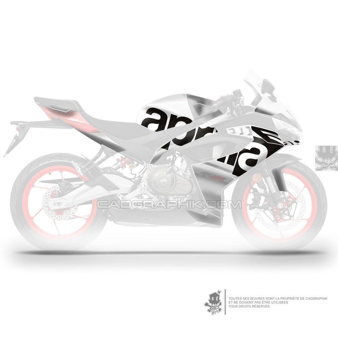 APRILIA KIT DÉCO - RS 457 PACK LOGO - WHITE - ONLY X