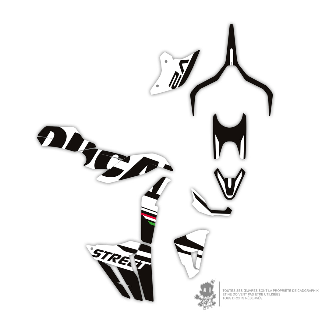 DUCATI GRAPHIC KIT – STREETFIGHTER V2 BLACK ITALIA – ONLY 30