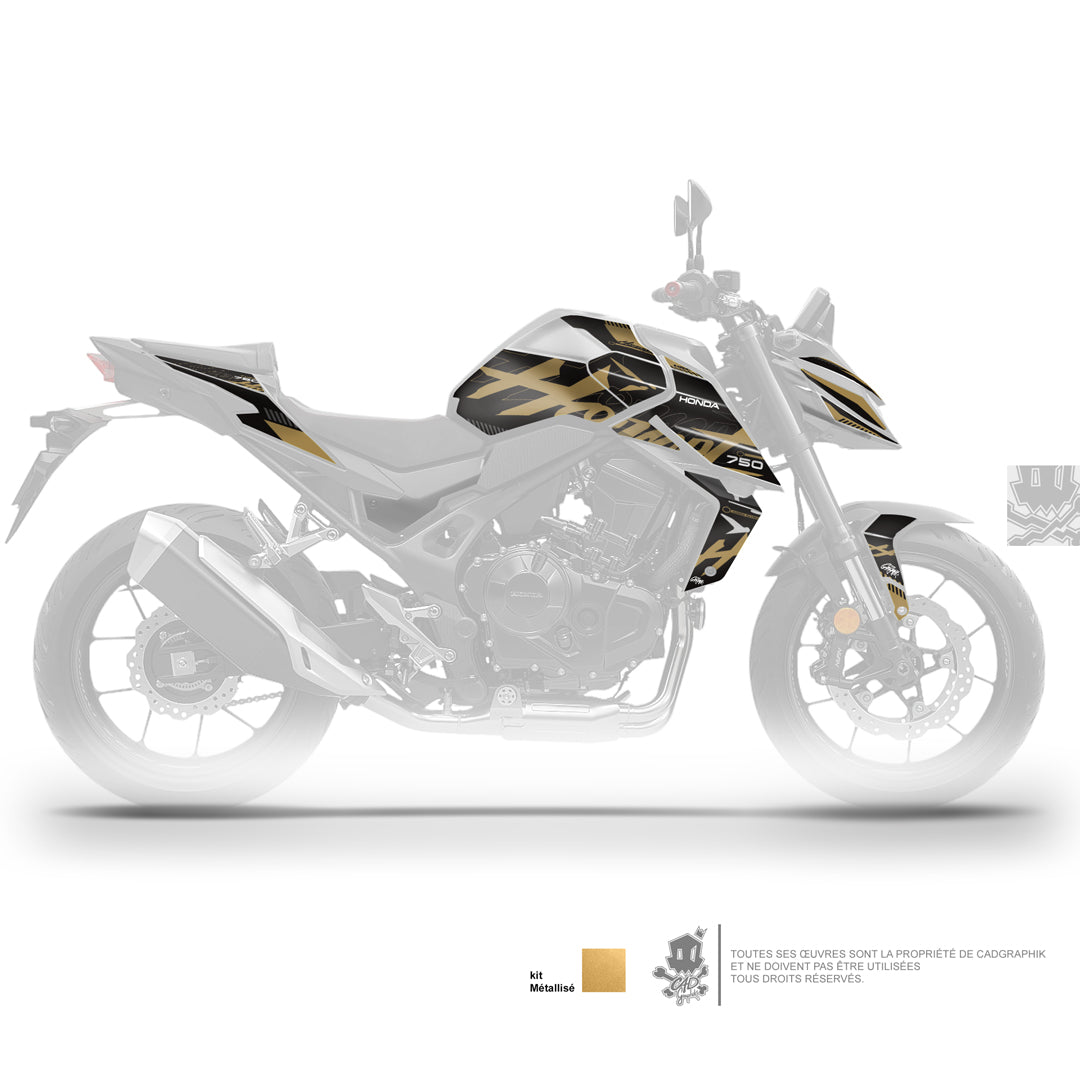 KIT DÉCO HONDA CB750 HORNET SCRIPT GOLD