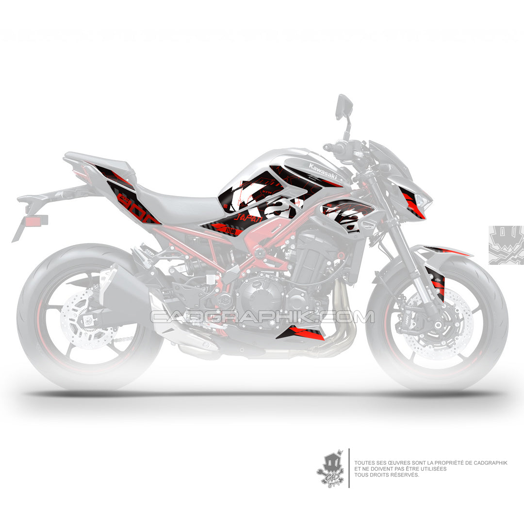 KIT DÉCO KAWASAKI Z900 GRUNGE - R