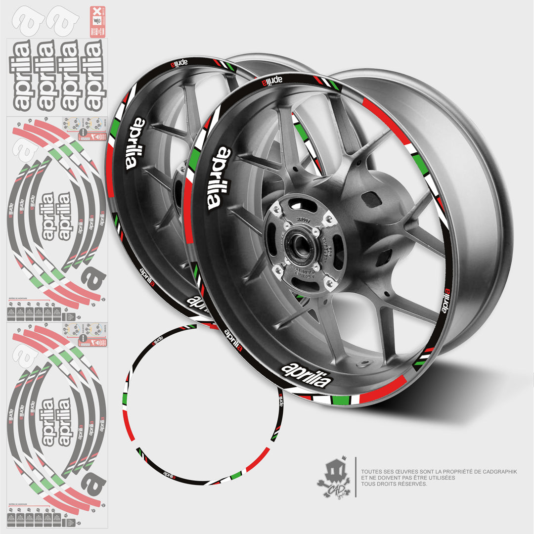 APRILIA GRAPHIC KIT WHEELS - RS 660 - ACID