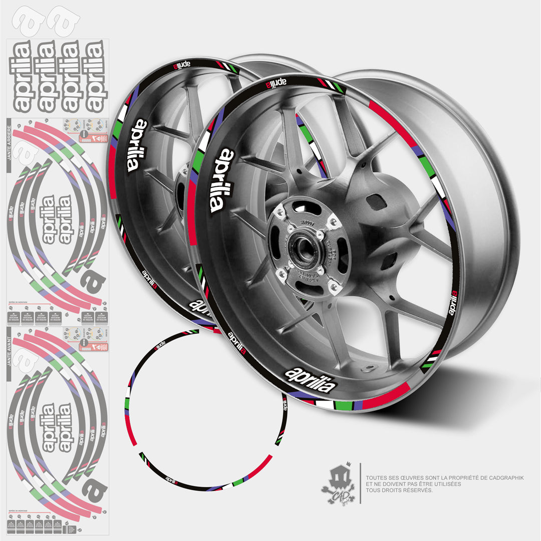 APRILIA GRAPHIC KIT WHEELS - RS 660 - ACID