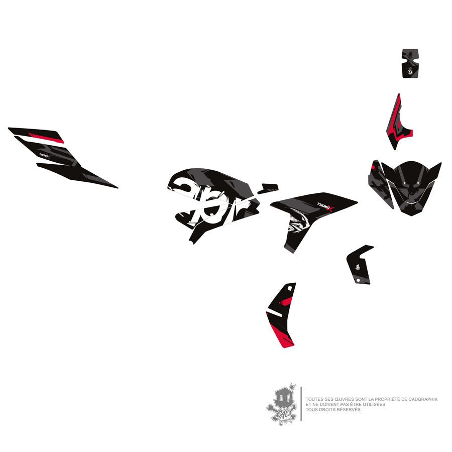 APRILIA DECO KIT - TUONO 660 X BLACK APR3 - ONLY 30