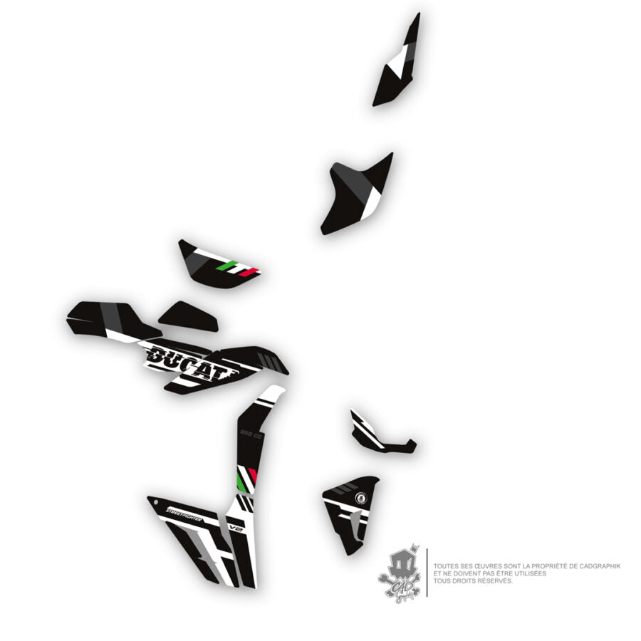DUCATI GRAPHIC KIT – STREETFIGHTER V2 BLACK ITALIA – ONLY 30
