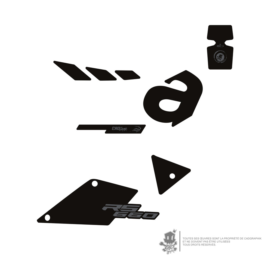 APRILIA GRAPHIC KIT - RS 660 BLACK PACK - ONLY X
