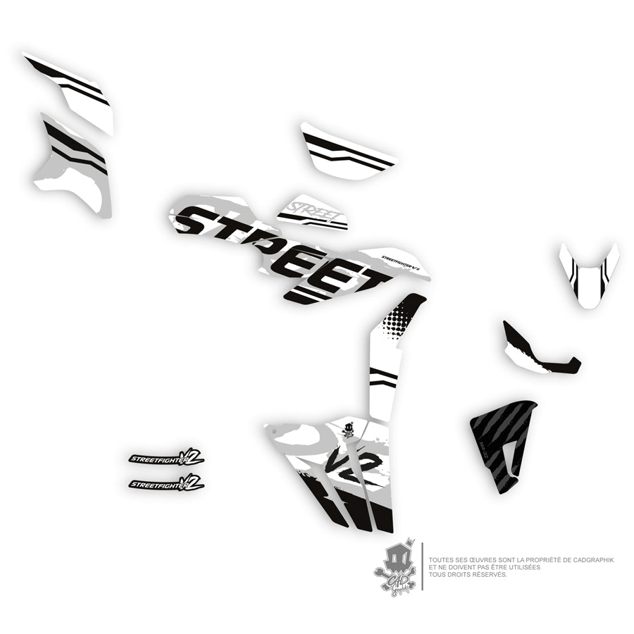 DUCATI GRAPHIC KIT – STREETFIGHTER V2 WHITE RAGE – ONLY 30