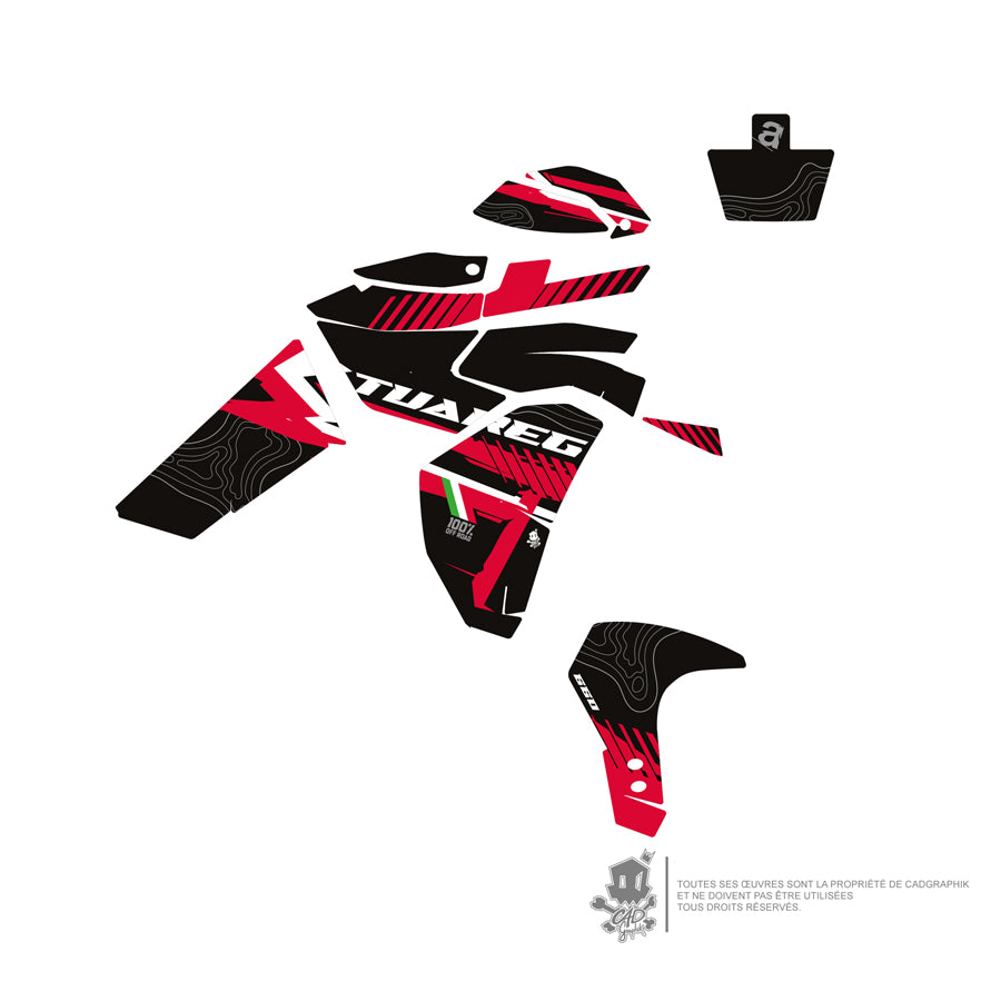 APRILIA DECO KIT - TUAREG 660 RED - ONLY 30