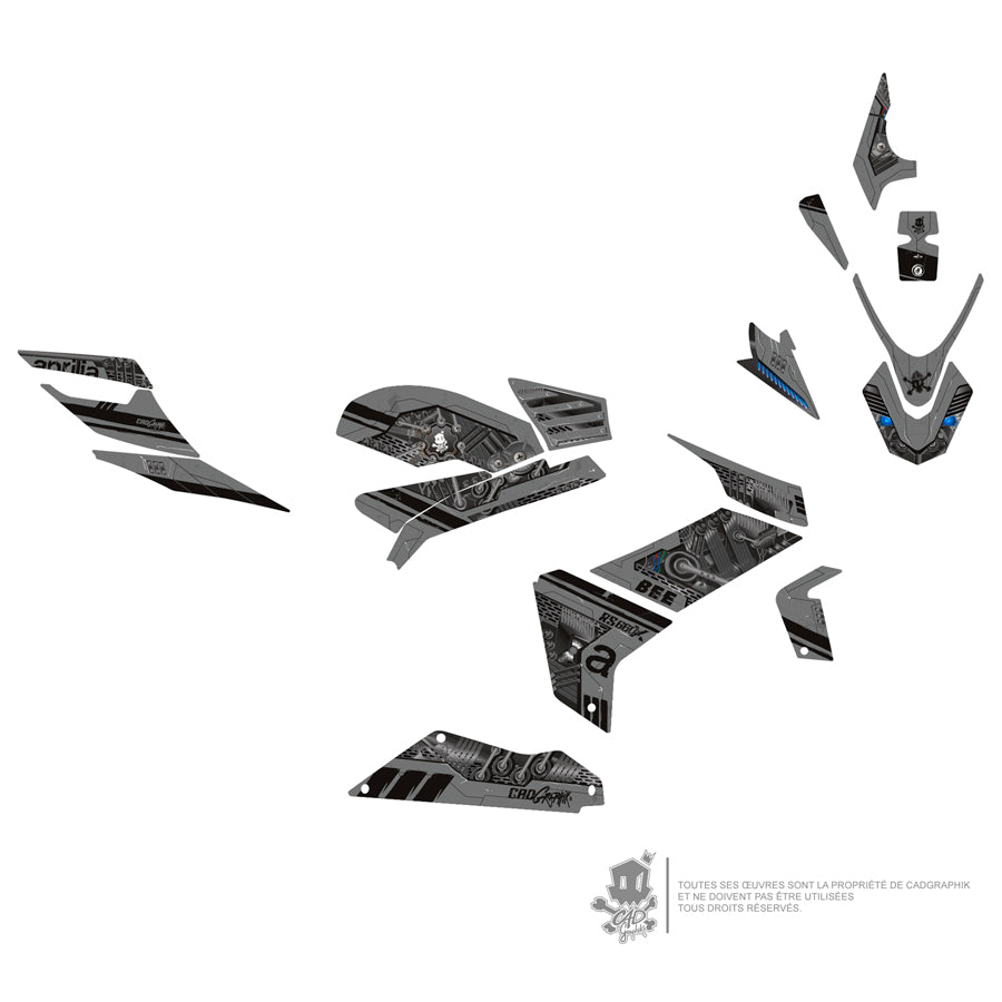 APRILIA DECO KIT-RS 660 GRAY BEE-ONLY 10