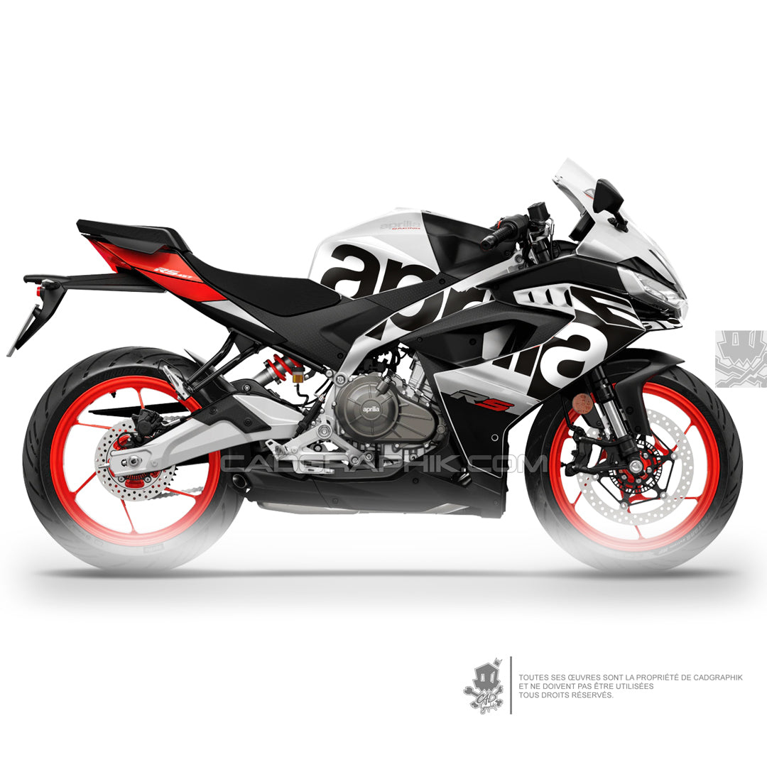 APRILIA KIT DÉCO - RS 457 PACK LOGO - WHITE - ONLY X