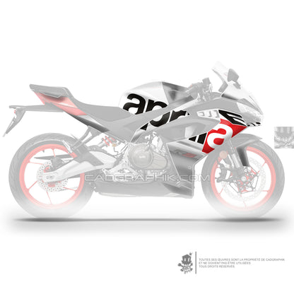 APRILIA KIT DÉCO - RS 457 PACK LOGO - WHITE RED - ONLY X