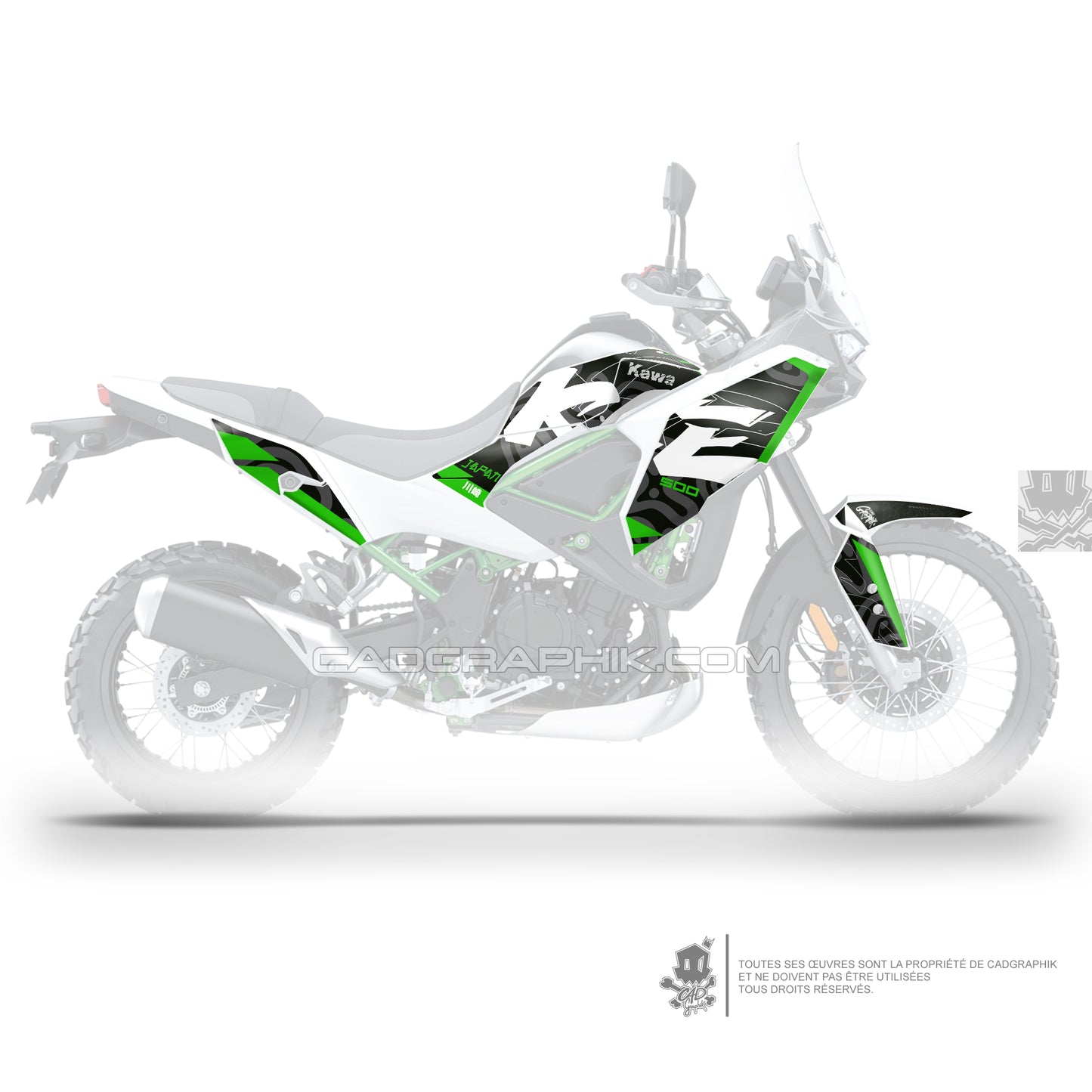 KIT DÉCO KAWASAKI KLE 500 KAWA GEKKO G
