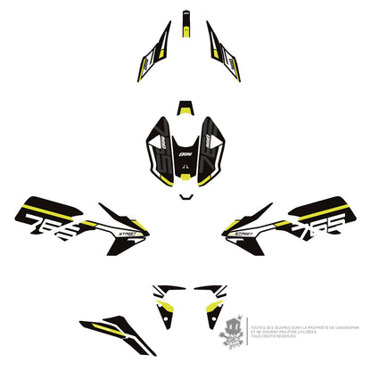 GRAPHIC KIT TRIUMPH - STREET TRIPLE RS 765 RS WHITE SERIE - ONLY-X