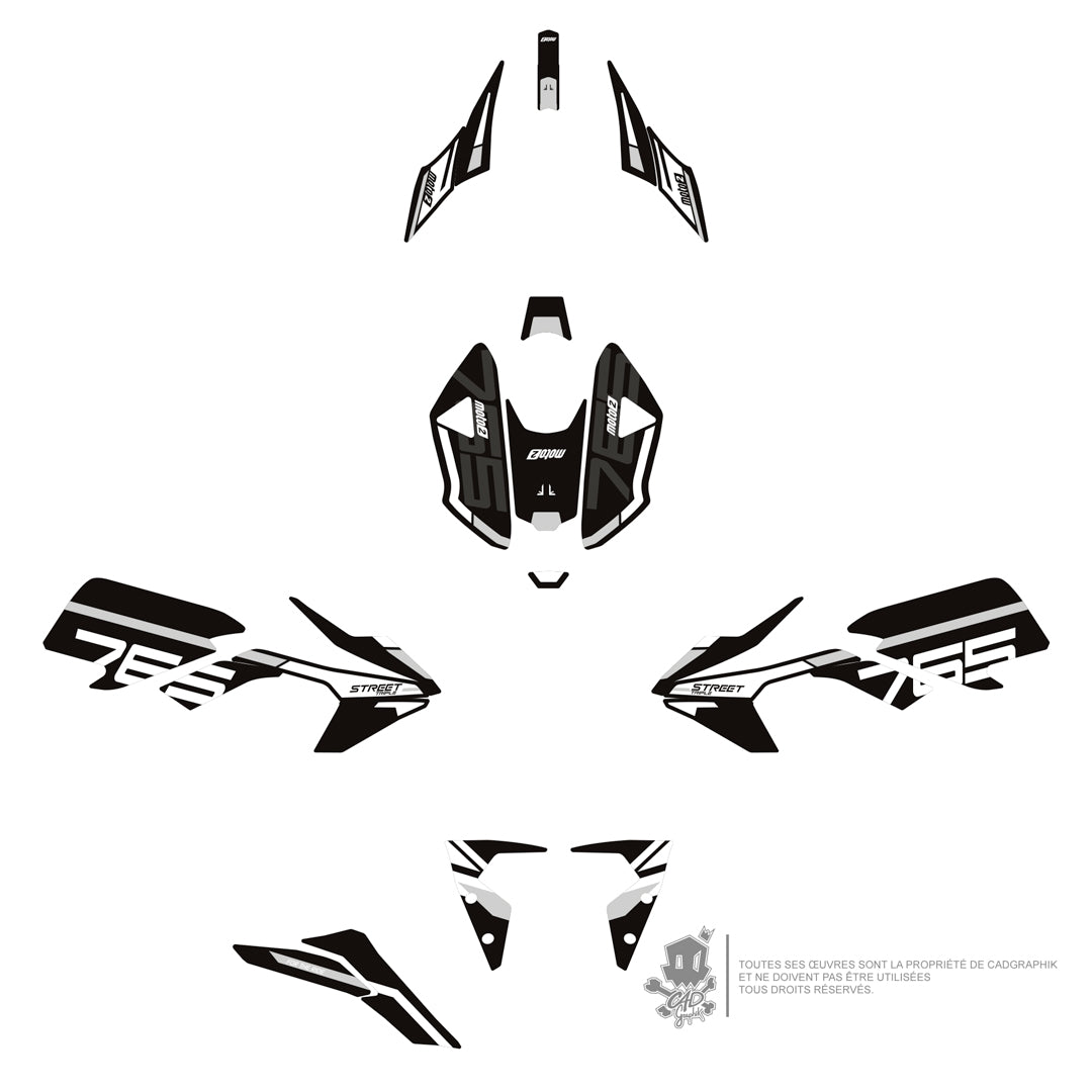 GRAPHIC KIT TRIUMPH - STREET TRIPLE RS 765 RS WHITE SERIE - ONLY-X