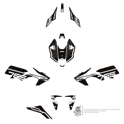GRAPHIC KIT TRIUMPH - STREET TRIPLE RS 765 RS WHITE SERIE - ONLY-X