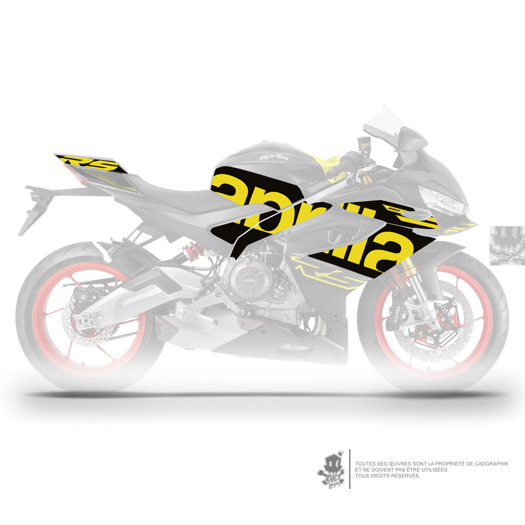 APRILIA KIT DÉCO - RS 660 25 PACK LOGO - YELLOW - ONLY X