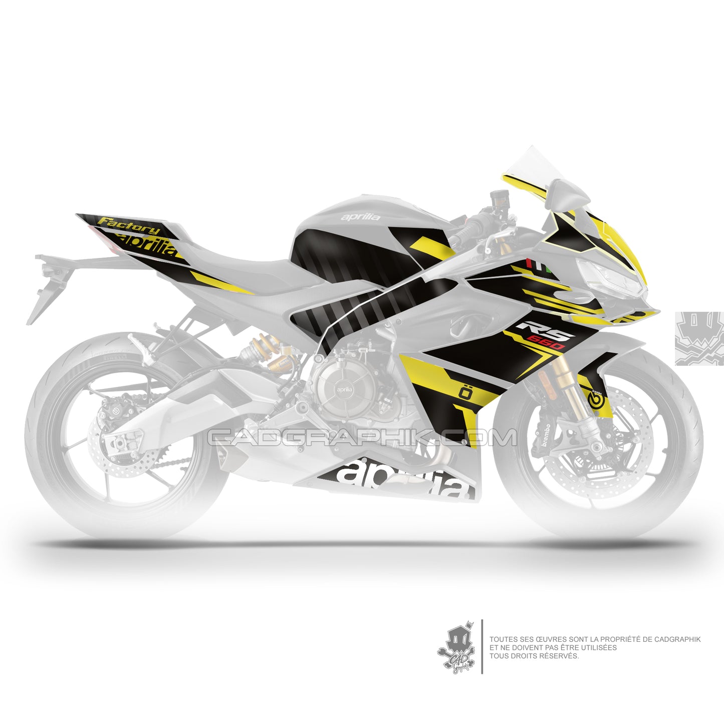 APRILIA KIT DÉCO - RS 660 - UNY FACTORY - ONLY 50