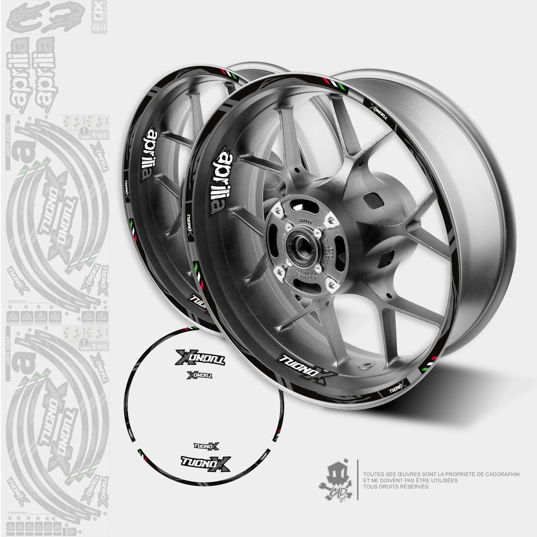 APRILIA GRAPHIC KIT WHEELS - TUONO 660 - GRAY
