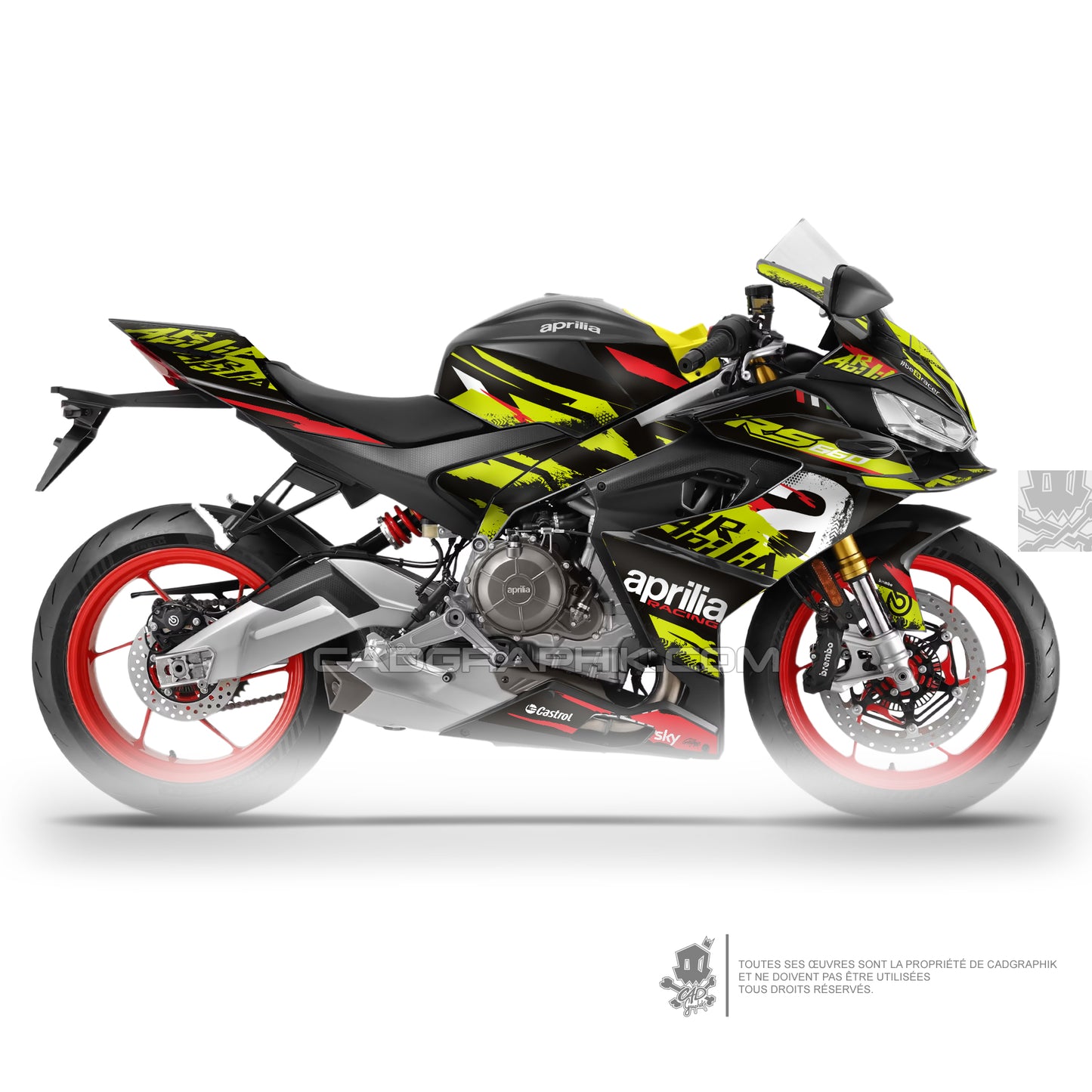APRILIA KIT DÉCO - RS 660 - BACKGROUND ACIDE - ONLY 50