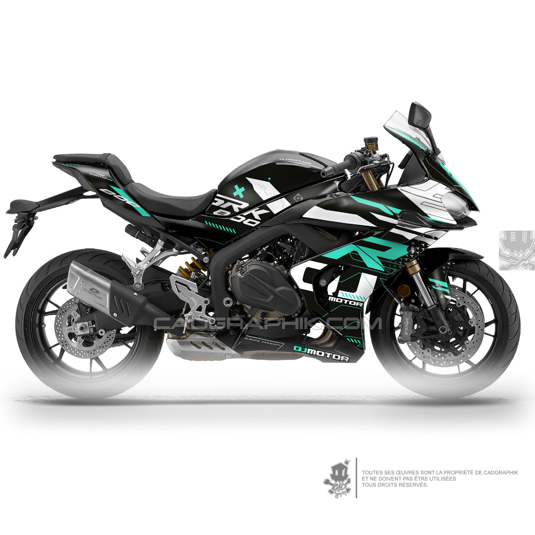QJMOTOR KIT DÉCO - SRK 800 RR  - RACE SPEED CYAN