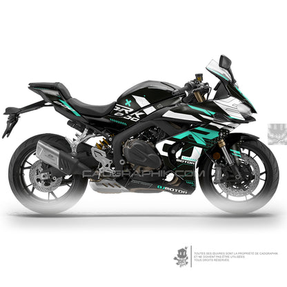 QJMOTOR KIT DÉCO - SRK 800 RR  - RACE SPEED CYAN