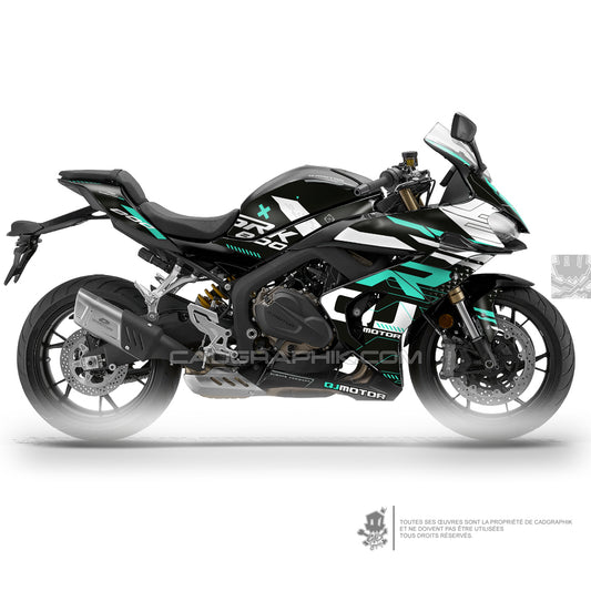 QJMOTOR KIT DÉCO - SRK 800 RR  - RACE SPEED CYAN