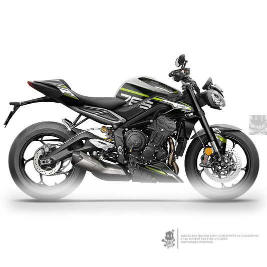 GRAPHIC KIT TRIUMPH - STREET TRIPLE RS 765 RS WHITE SERIE - ONLY-X