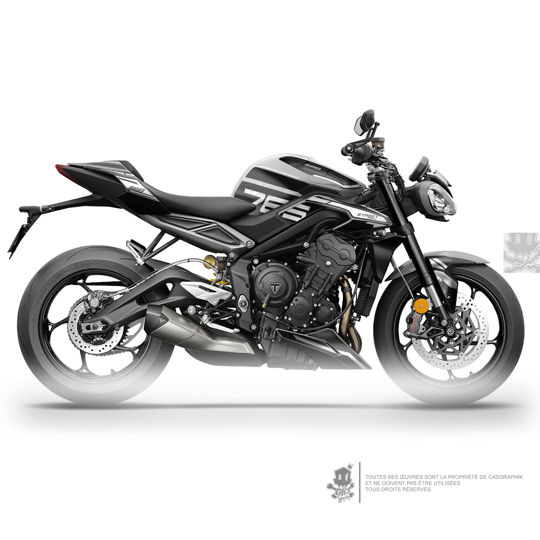 GRAPHIC KIT TRIUMPH - STREET TRIPLE RS 765 RS WHITE SERIE - ONLY-X