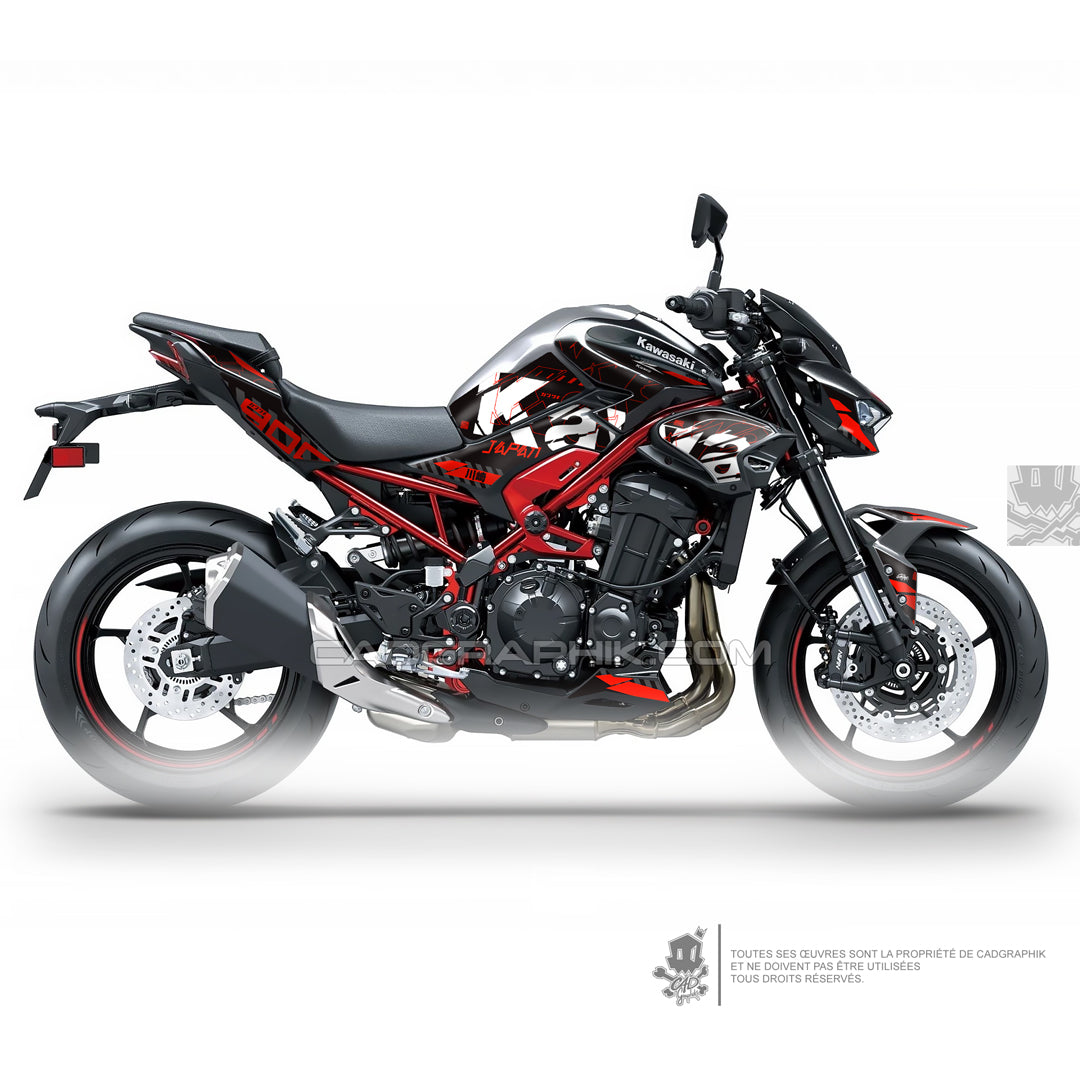 KIT DÉCO KAWASAKI Z900 GRUNGE - R