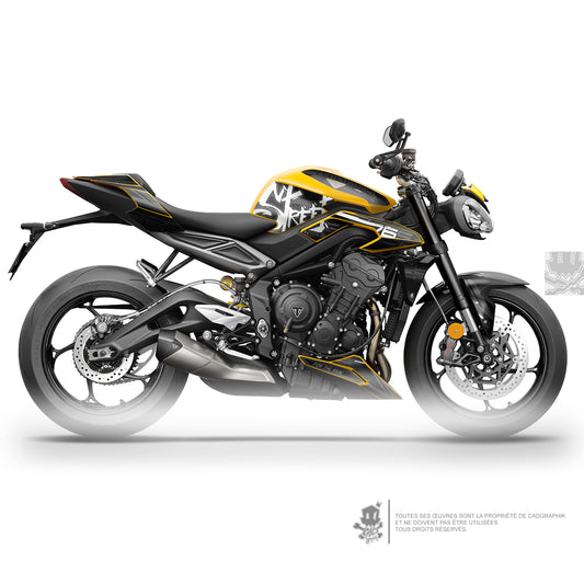 GRAPHIC KIT TRIUMPH - STREET TRIPLE RS 765 RS WHITE SERIE - ONLY-X