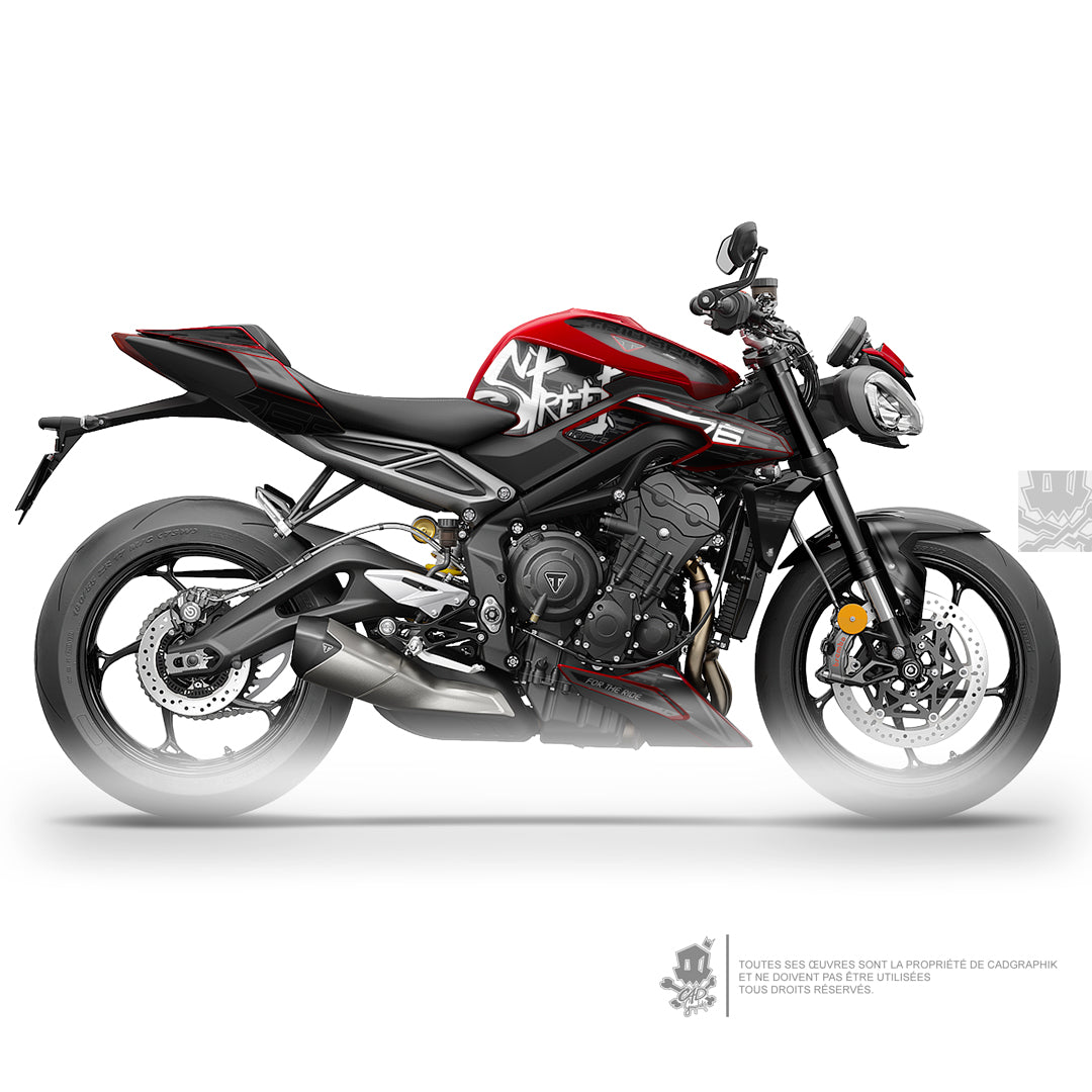 GRAPHIC KIT TRIUMPH - STREET TRIPLE RS 765 RS WHITE SERIE - ONLY-X