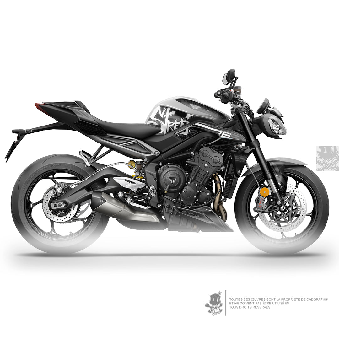 GRAPHIC KIT TRIUMPH - STREET TRIPLE RS 765 RS WHITE SERIE - ONLY-X