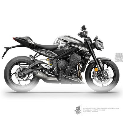 GRAPHIC KIT TRIUMPH - STREET TRIPLE RS 765 RS WHITE SERIE - ONLY-X