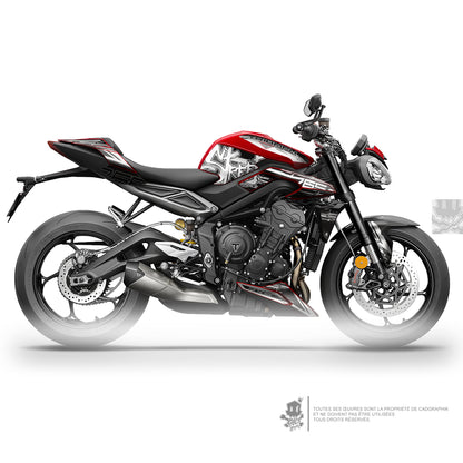 GRAPHIC KIT TRIUMPH - STREET TRIPLE RS 765 RS WHITE SERIE - ONLY-X