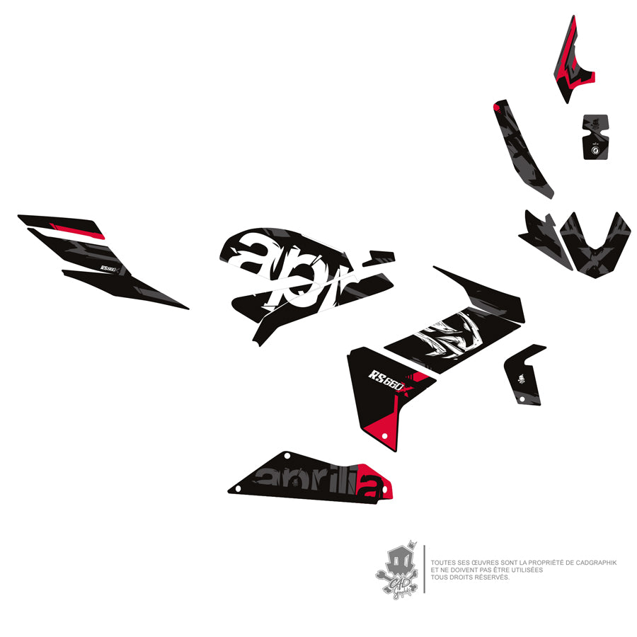 APRILIA GRAPHIC KIT - RS 660 X BLACK APR3 - ONLY 30