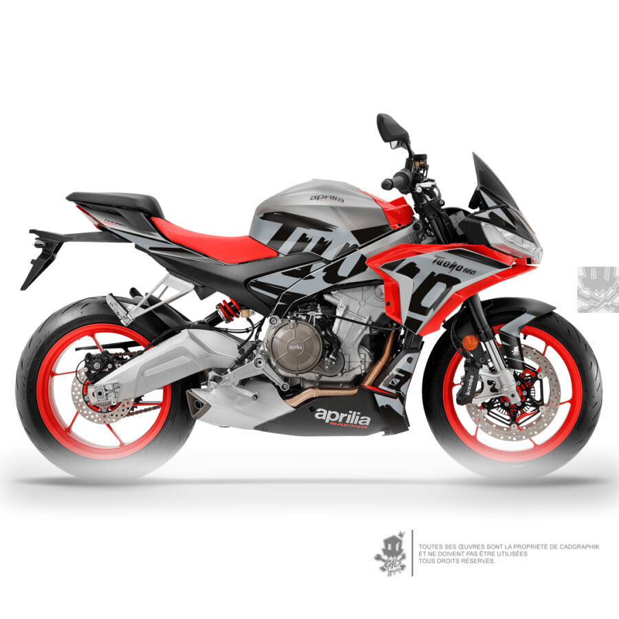 APRILIA GRAPHIC KIT -TUONO 660 GRAY RAGE - ONLY 10