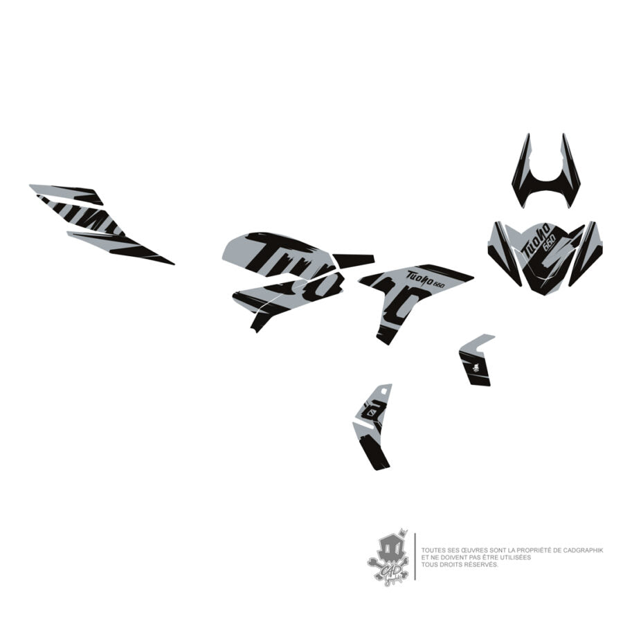 APRILIA GRAPHIC KIT -TUONO 660 GRAY RAGE - ONLY 10