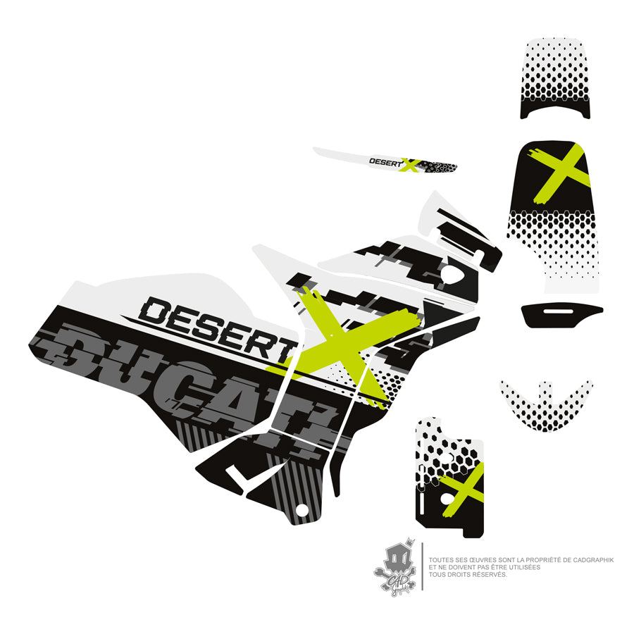 DUCATI GRAPHIC KIT - DESERT X - ACID PIX - ONLY 30