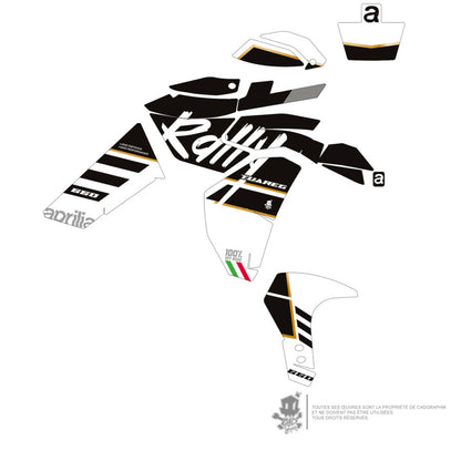 APRILIA GRAPHIC KIT - TUAREG 660 BLACK RALLY - ONLY 30