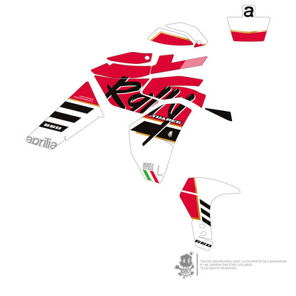 APRILIA GRAPHIC KIT - TUAREG 660 RED RALLY - ONLY 30