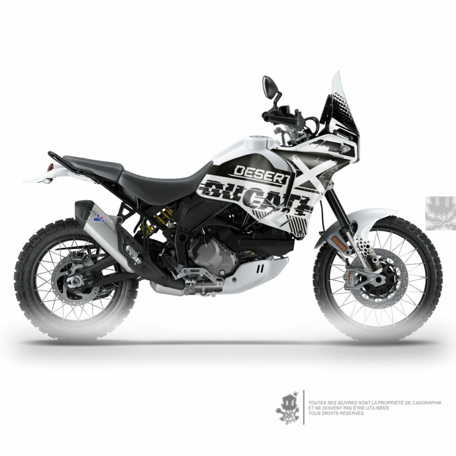 DUCATI GRAPHIC KIT - DESERT X - BLACK PIX - ONLY 30