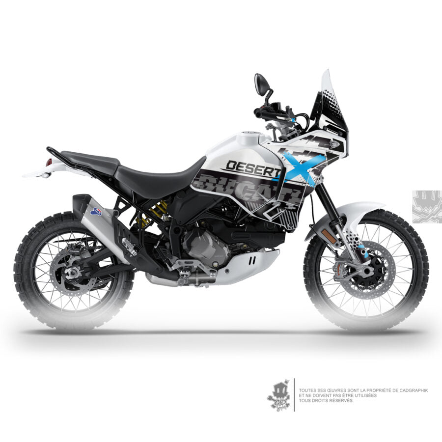 DUCATI GRAPHIC KIT - DESERT X - BLUE PIX - ONLY 30