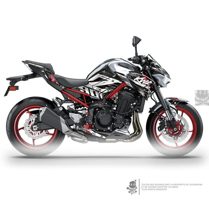 KAWASAKI METALLIC GRAPHIC KIT - Z900 RED TEAK 01 - ONLY X