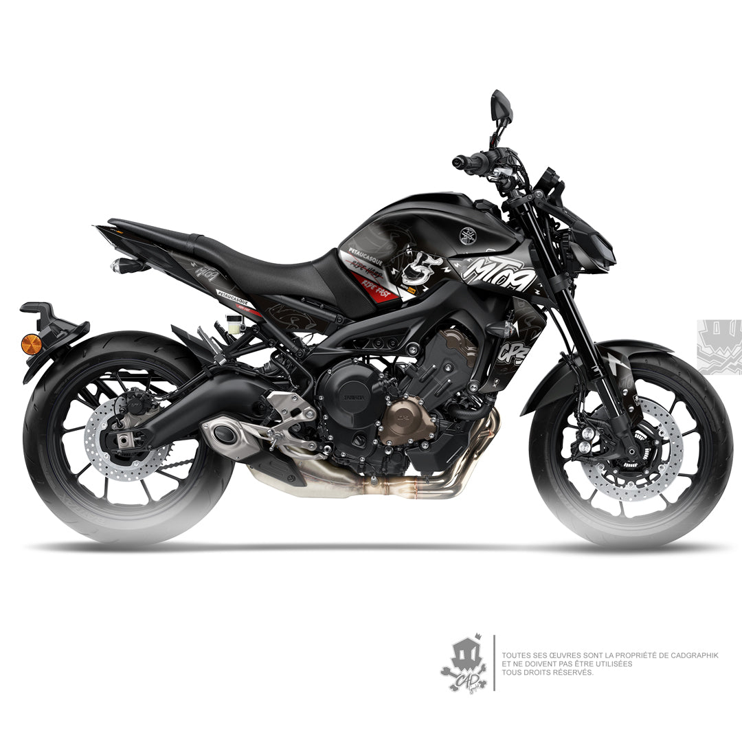 YAMAHA GRAPHIC KIT - MT09 V2 BLACK PETAUCASQUE - ONLY 30