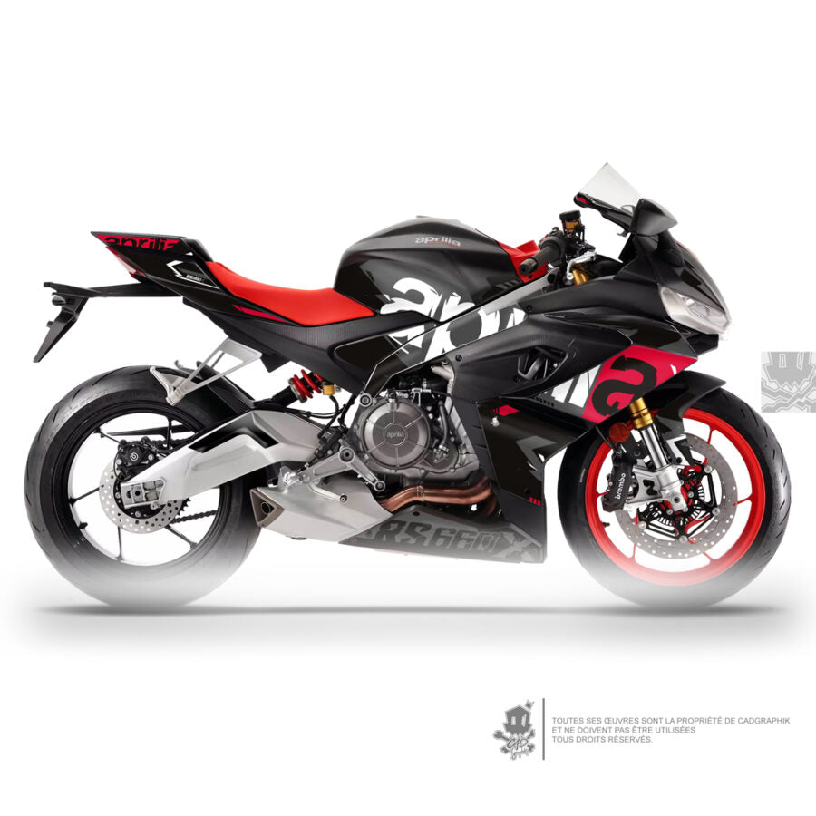 APRILIA GRAPHIC KIT - RS 660 X BLACK HAVOC - ONLY 30