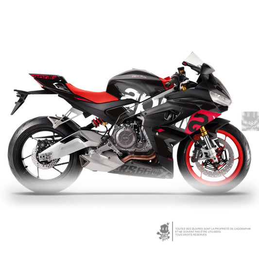APRILIA GRAPHIC KIT - RS 660 X BLACK HAVOC - ONLY 30
