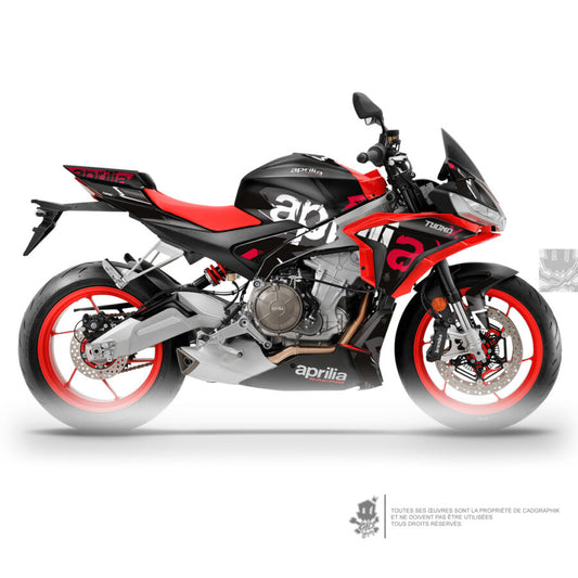 APRILIA GRAPHIC KIT - TUONO 660 X BLACK HAVOC - ONLY 30