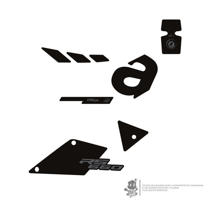 APRILIA GRAPHIC KIT - RS 660 BLACK PACK - ONLY X
