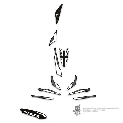 GRAPHIC KIT TRIUMPH - STREET TRIPLE RS 765 RS WHITE PACK - ONLY-X