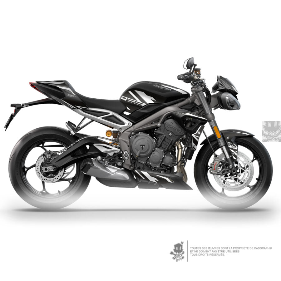 GRAPHIC KIT TRIUMPH - STREET TRIPLE RS 765 RS WHITE SERIE - ONLY-X