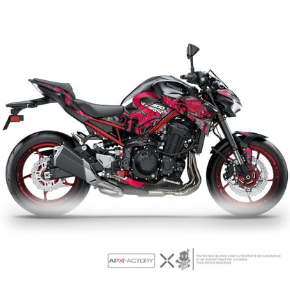 KAWASAKI METALLIC GRAPHIC KIT - Z900 RED DRAGON - ONLY X